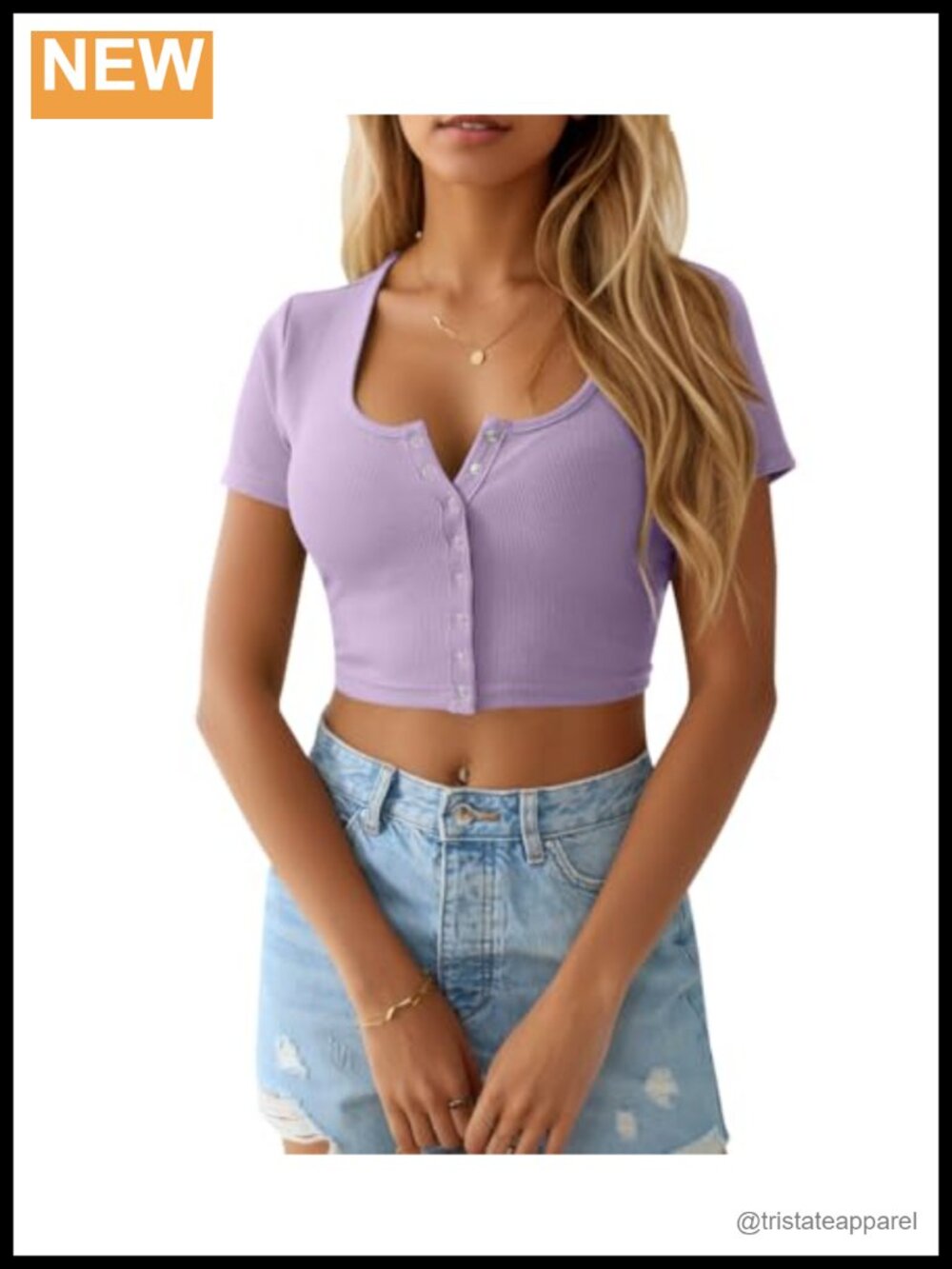 LUXVEER Women's Short Sleeve Crew Neck T Shirt Casual Knit Basic Crop Top Going